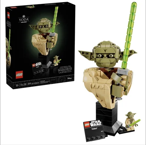 LEGO Star Wars 75438 Yoda Bust & Lightsaber Display Model for Adults-Free Ship