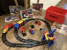 Vintage Lego Duplo Dacta #9161 Train Set In Original Bin-No Lid Complete 1991