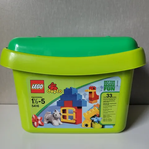 LEGO DUPLO 5416 Building Bucket (33 Pcs) - Ages 1.5-5 - 100% Complete w/ Storage