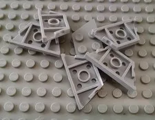 LEGO Lot of 6 Light Bluish Gray 2x4 Wedge Plate Pieces
