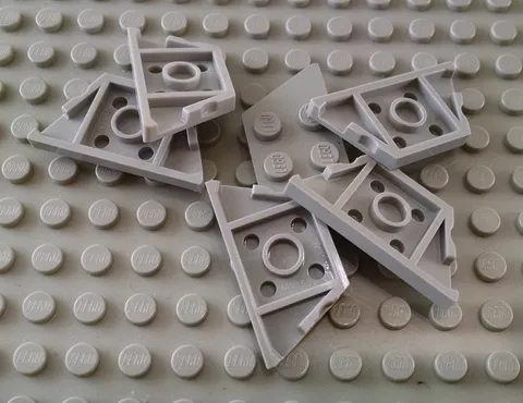 LEGO Lot of 6 Light Bluish Gray 2x4 Wedge Plate Pieces