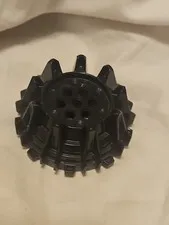 Lego 64712 Black Wheel Hard Plastic with Small Cleats and Flanges
