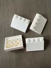 LEGO 3297 White Slope 33 3 x 4 - 4 Pieces