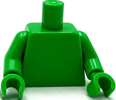 Lego New Bright Green Torso Plain Same Color Arms Same Color Hands Part