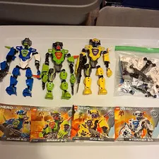 LEGO HERO Factory 2.0 Bulk Lot Figures w/ Manuals Surge Breez Evo Stormer