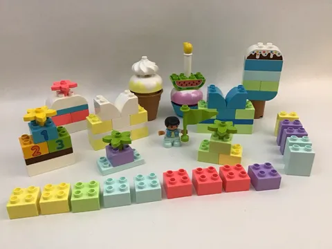 Lego Duplo Birthday Party Ice Cream Cupcakes Cones Replacement 70 Pcs MU Lot B