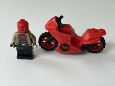 Lego Red Hood Minifigure Mini Fig 76055 DC Batman II - Sewer Smash With Bike