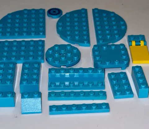 LEGO Light Blue Blocks Parts Pieces Blocks Lot