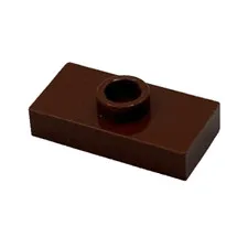 Lego 3794a Reddish Brown Plate Modified 1 x 2 With 1 Stud Without Groove Jumper