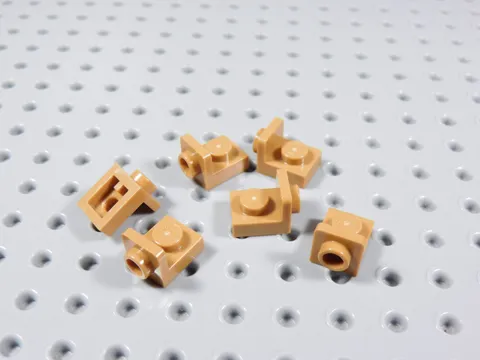LEGO Lot of 6 Medium Nougat 1x1-1x1 Inverted Brackets BA