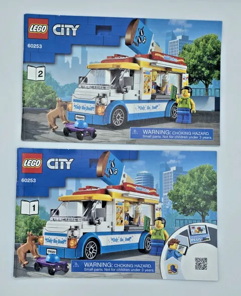 Lego 60253 City Ice-Cream Truck Instructions Manual Only,  Both Books 1&2, 2020