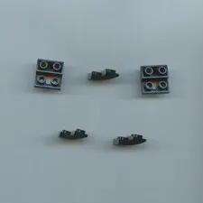 LEGO x 5 Black Slope, Curved 2 x 2 x 2/3 Inverted 32803