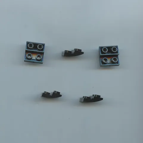 LEGO x 5 Black Slope, Curved 2 x 2 x 2/3 Inverted 32803