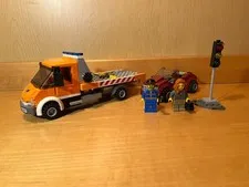 Lego 60017 Flatbed Truck Used Missing 2 Pieces comes with Instructions
