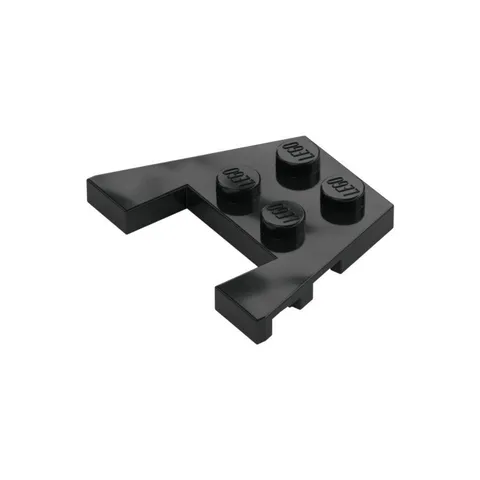 LEGO 15x Black Wedge, Plate 3 x 4 with Stud Notches inv.608