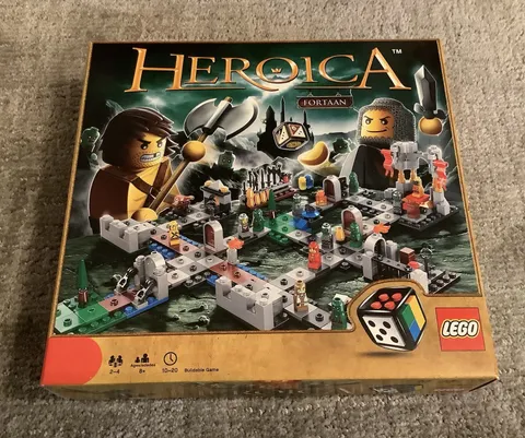 LEGO 3860 Heroica Fortaan Board Game COMPLETE 2011 Castle Medieval Fantasy