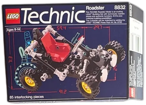 LEGO Technic 8832 Roadster 1988 Set Complete With Box And Instructions