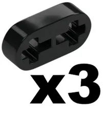 Lego TECHNIC Black Liftarm Thin 1 x 2 - Axle Holes 2m Lever Qty 3 Part 41677 T1