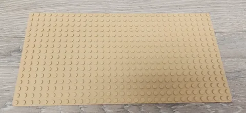 Lego 3857 2748 Tan Brick Yellow Baseplate 16 x 32 Rounded Corners Part Piece