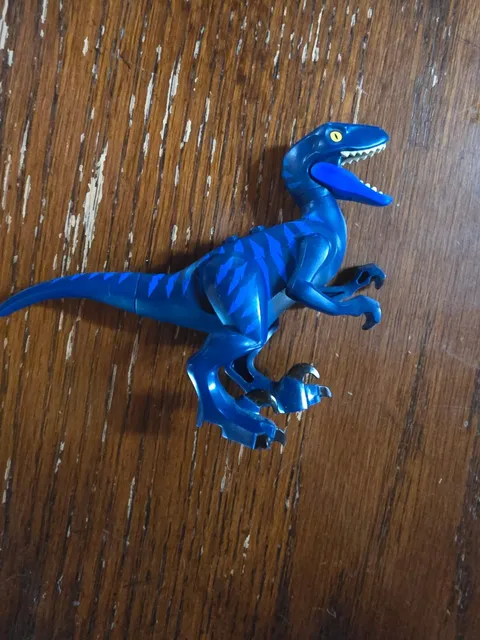LEGO Velociraptor "Blue" Animal Figure Blue/Black Plastic 1 Piece