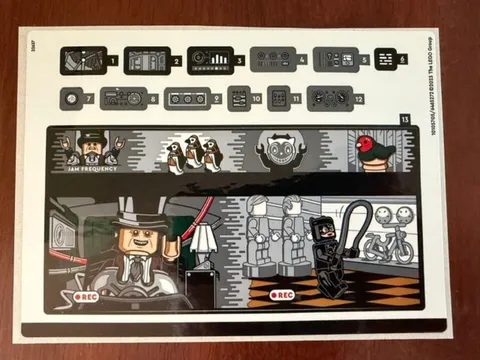 LEGO Batman 76252 Batcave Shadowbox Original Sticker sheet