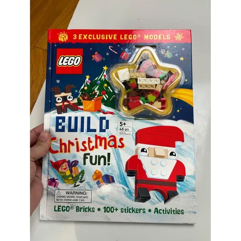 LEGO Books: Build Christmas Fun! hardcover Activity Book with Minifigure