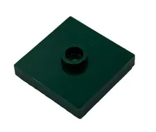 Lego 87580 Dark Green Plate Modified 2 x 2 With Groove And 1 Stud In Center