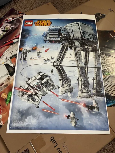 HUGE Retired (2014) LEGO STAR WARS Poster 23" x 33" AT-AT
