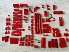LEGO Red Slope Curved Arch Parts Lot 308 Pieces Inventory Included Bulk