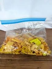 Yellow lego lot 3.2 ounces all random