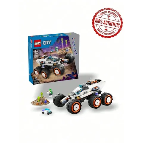 LEGO 60431 City Space Rover, 6 Large Tires, Alien & Robot Figures, Gift 6+