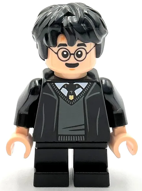 Lego New Harry Potter Minifigure Hogwarts Robe Black Tie Surprised