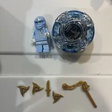 LEGO Ninjago RARE NRG Zane (9590) NJO0069 WITH WEAPONS AND SPINNER Retired