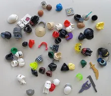 ☀️Authentic Lego Minifigure Parts Helmet Hair Hats Weapons ( Many Lego Parts )