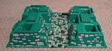 LEGO Green 32 x 48 Raised Baseplate with 4 Corner Pits and a Rock Path Pattern