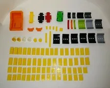 100 piece set Lego Technic Truck Construction Orange transportation great 4 MOCs