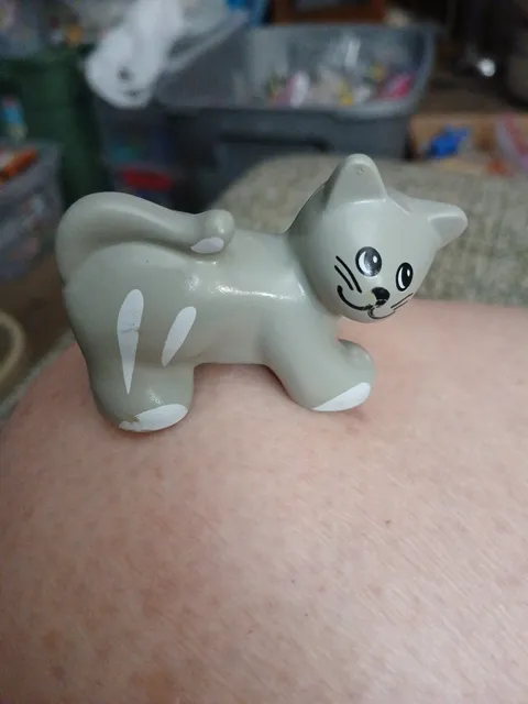 Lego Duplo Gray White Kitty Cat Pet Animal Replacement J