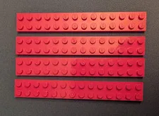4 Lego pieces bricks 2x14 plate #91988, Lego Friends PINK