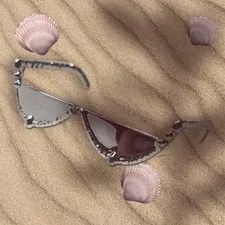 Barbie Doll SILVER Small Glasses Sunglasses Shades Ken Clone Bratz