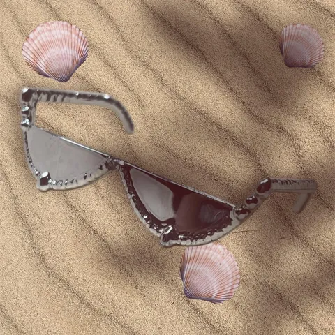 Barbie Doll SILVER Small Glasses Sunglasses Shades Ken Clone Bratz
