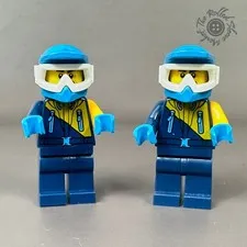 LEGO Minifigure Lot of 2 City Arctic Snowmobile Driver cty0904