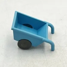 Vintage Lego Duplo Light Blue Wheel Barrow Farm Replacement Part RARE