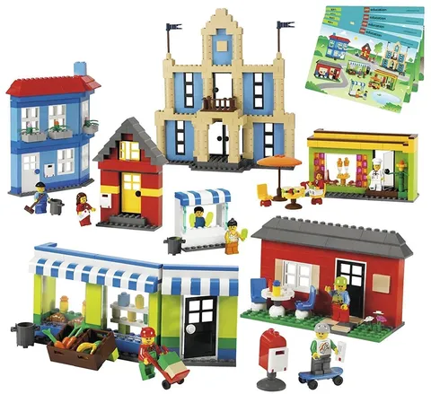 LEGO 9311 Education: City Buildings Set Retired w 9 Minifigures Town Rare