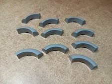 LEGO BULK LOT 10 LIGHT BLUISH GRAY 3X3 ROUND CORNER BRICK NO STUDS #65617