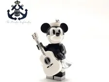 LEGO 2019 DISNEY Minifigure Minnie Mouse Vintage Silver Skirt + Guitar idea050