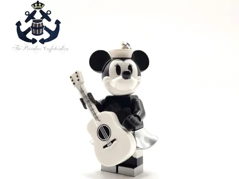LEGO 2019 DISNEY Minifigure Minnie Mouse Vintage Silver Skirt + Guitar idea050