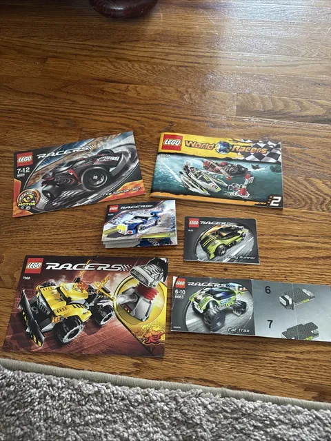 LEGO RACERS Instruction Manuals ONLY Lot of 6 8669 8897 8120 8133 7968 8663