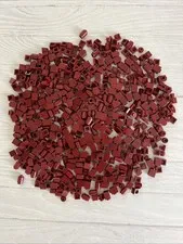 LEGO LOT DARK RED 490 PCS 1X1 BRICK PLATE ROUND VARIETY BUILDING PIECES