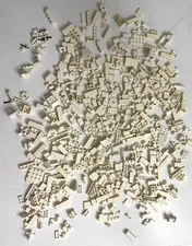 LEGO White Specialty Parts Lot - Modified Bricks, Slopes, Technic, Connectors MO