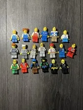 Vintage Older Lego Minifigure Lot City Racing Police LOT of 19